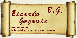 Biserko Gagović vizit kartica